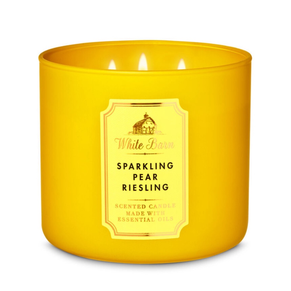 BATH AND BODY WORKS sparkling pear riesling 3 wicked candle